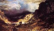 Albert Bierstadt A Storm in the Rocky Mountains, Mr. Rosalie Spain oil painting artist